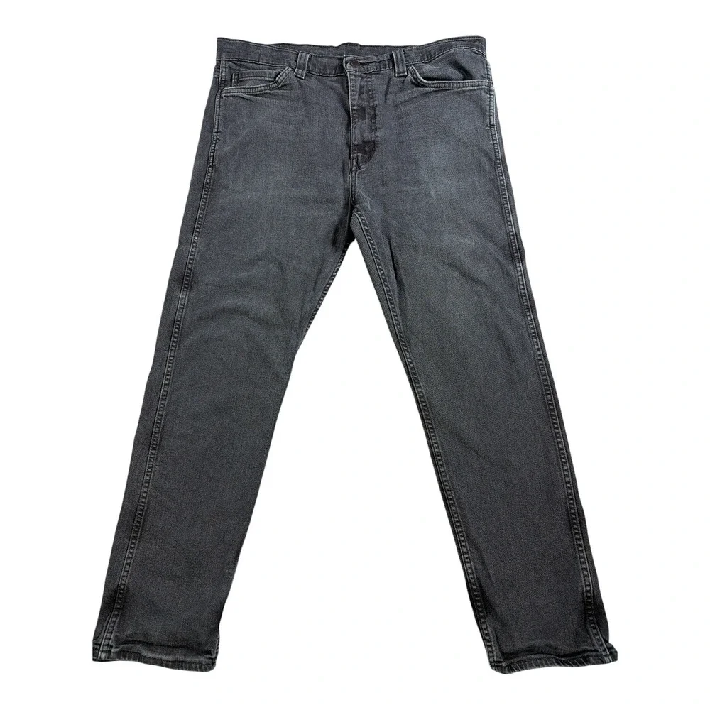 Levi's 508 Regular Taper Jeans Men's W36 L30 Black Washed Denim Pants